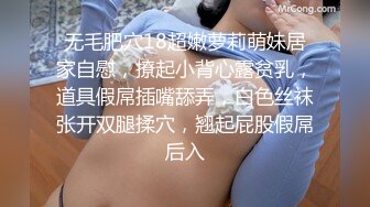 无毛肥穴18超嫩萝莉萌妹居家自慰，撩起小背心露贫乳，道具假屌插嘴舔弄，白色丝袜张开双腿揉穴，翘起屁股假屌后入