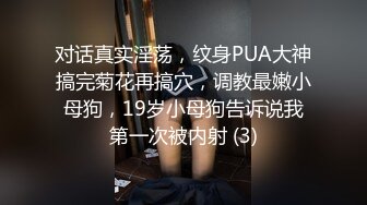 对话真实淫荡，纹身PUA大神搞完菊花再搞穴，调教最嫩小母狗，19岁小母狗告诉说我第一次被内射 (3)