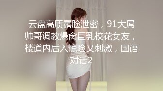 云盘高质露脸泄密，91大屌帅哥调教爆肏巨乳校花女友，楼道内后入惊险又刺激，国语对话2